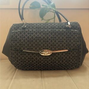 Coach Madison Madeline Needlepoint Op Art East/ West Satchel Bag 25212